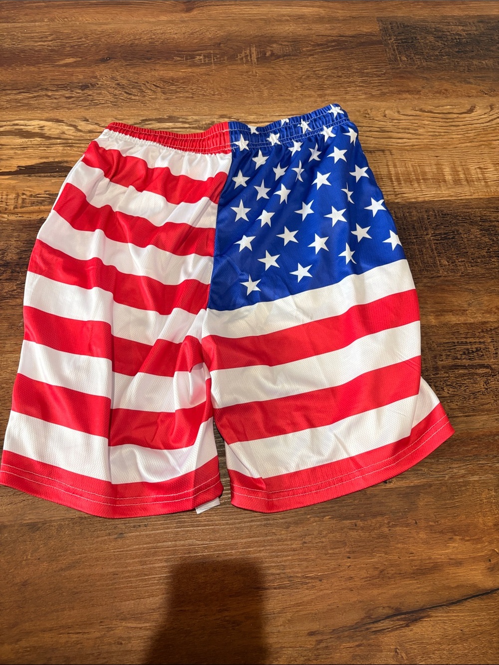 Men's American Flag Swimming Trunks - Red, White & Blue - Picture 4 of 4